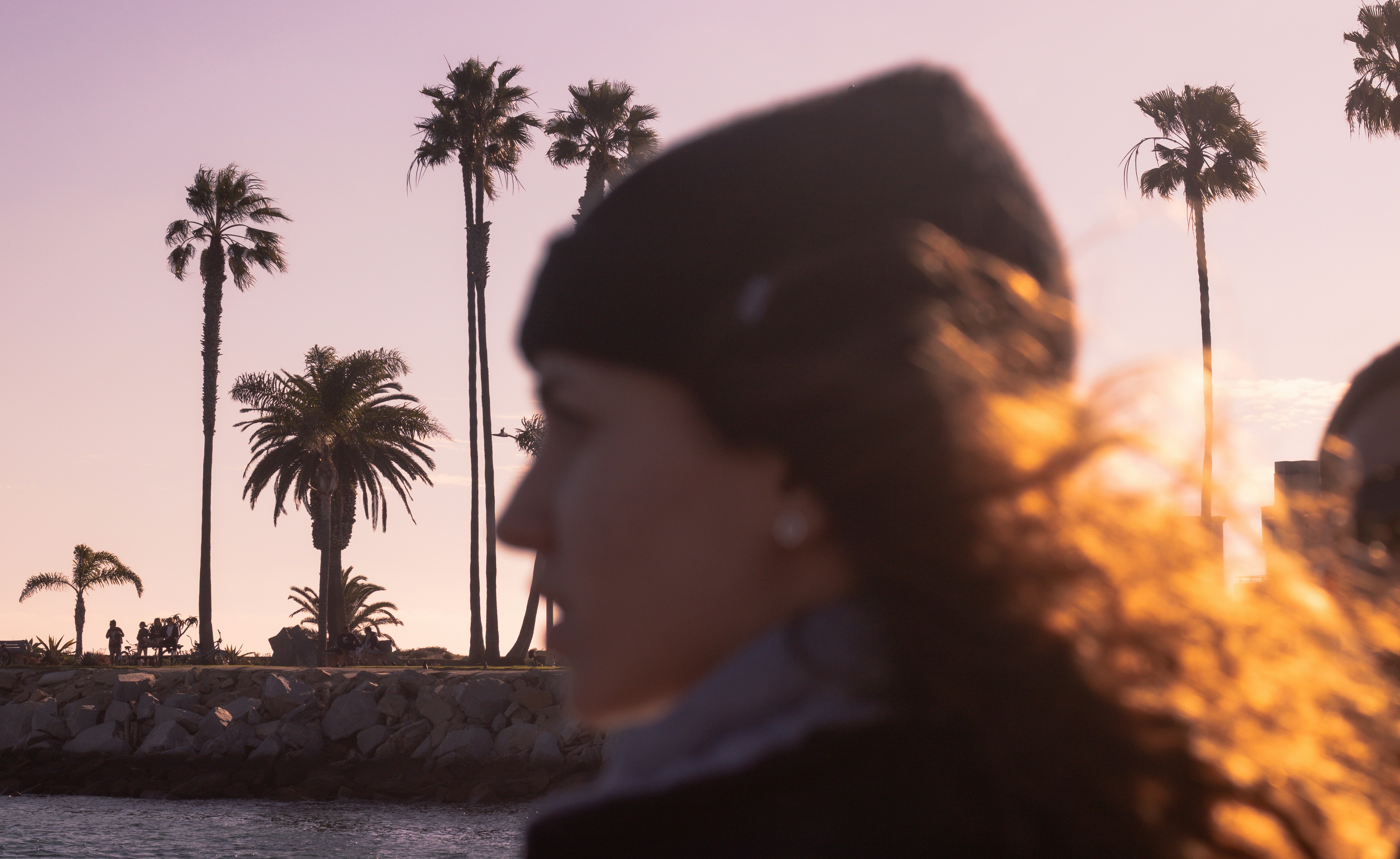 man in black knit cap