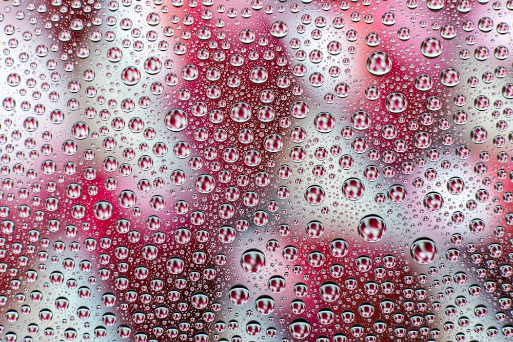 water droplets on glass panel