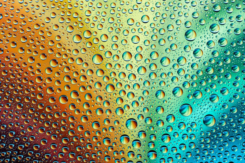 water droplets on glass window