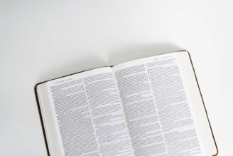 white book page on white table