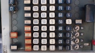 black and white number buttons