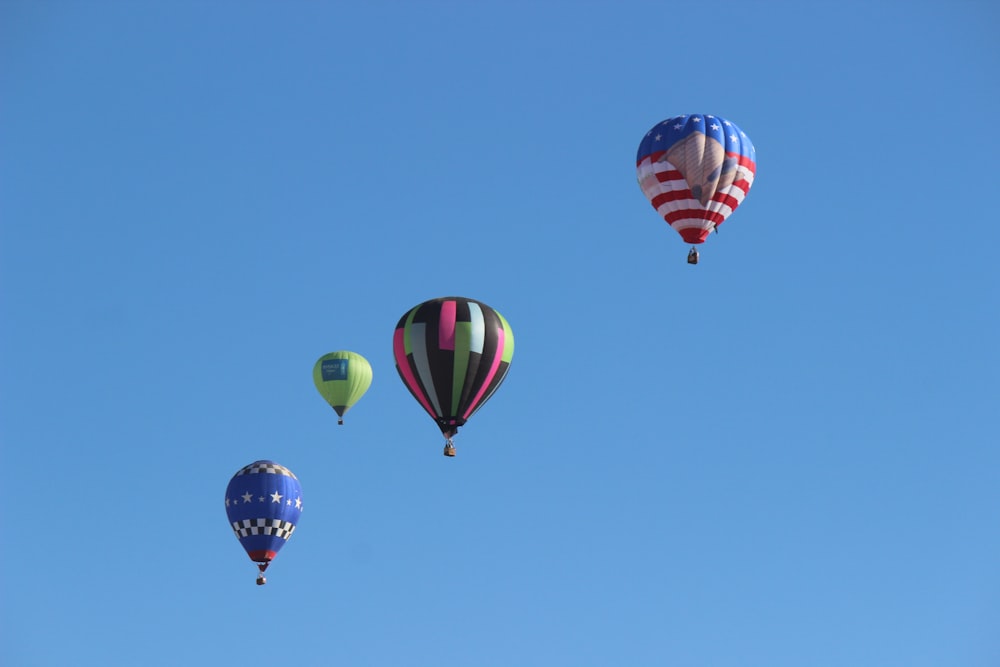 hot air balloons in the sky