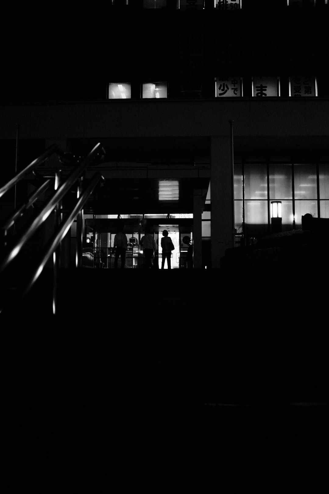 silhouette of people walking on the street