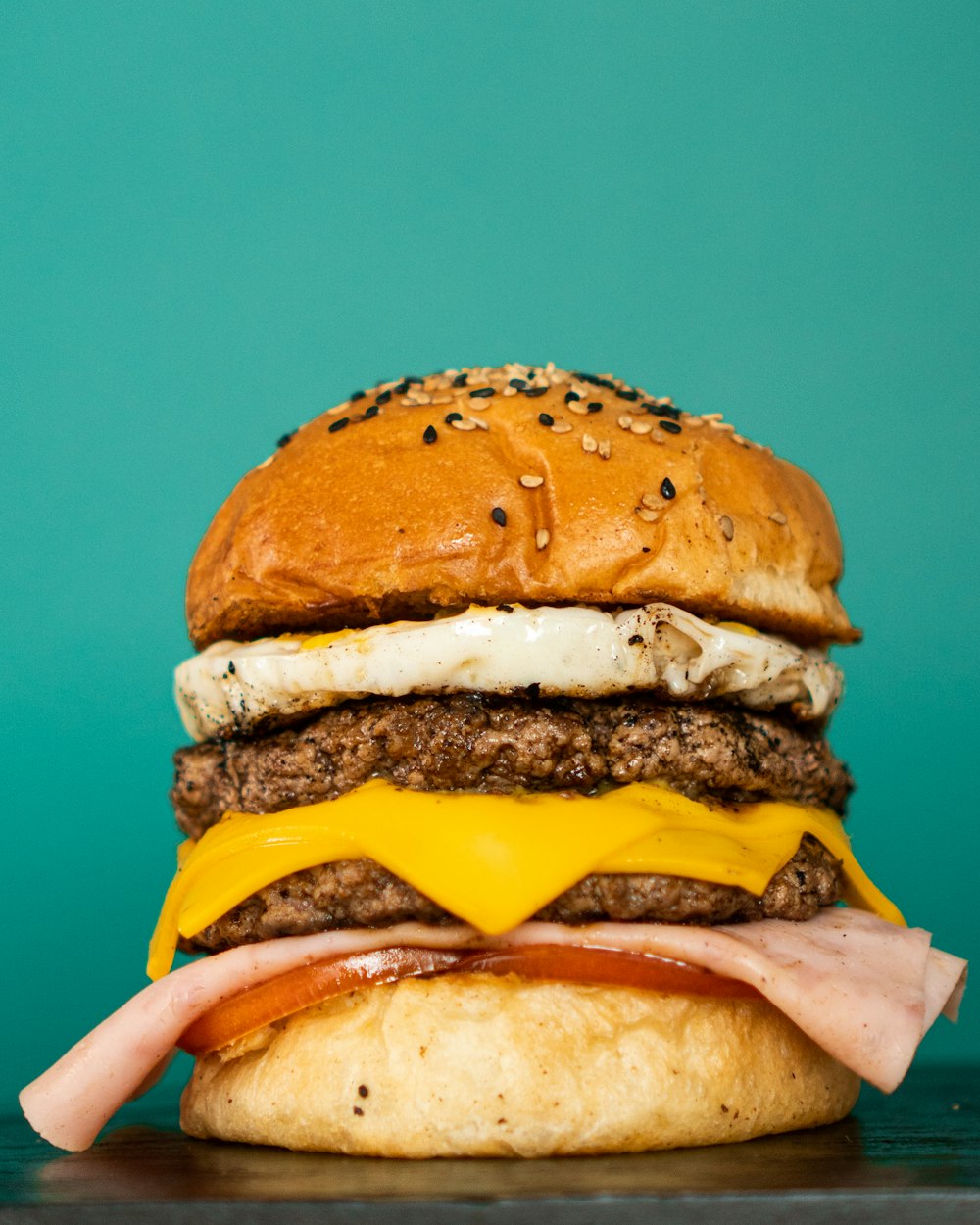 burger with patty and cheese