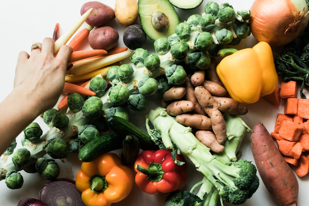 assorted vegetables on white ceramic plate