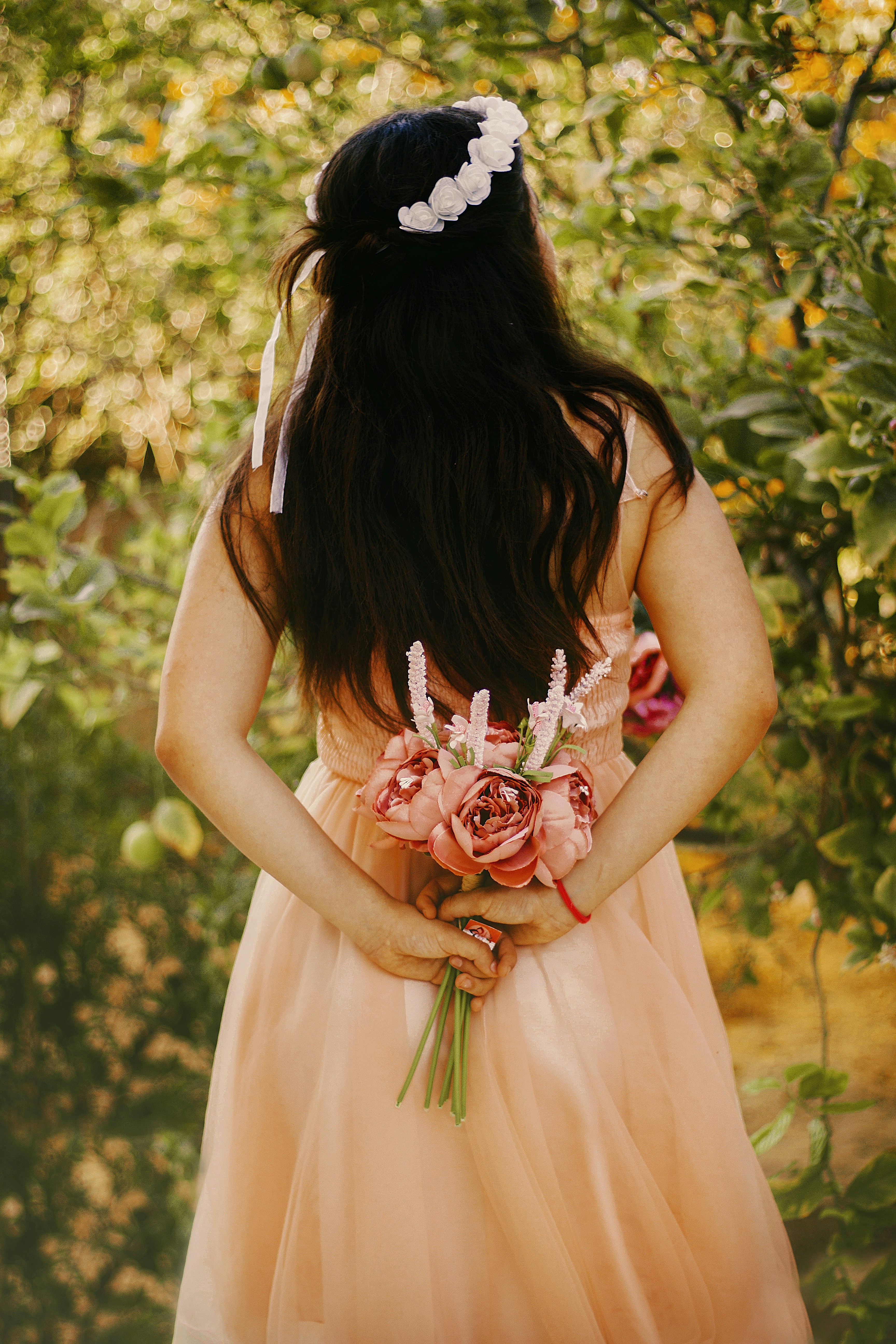 white and red rose dress