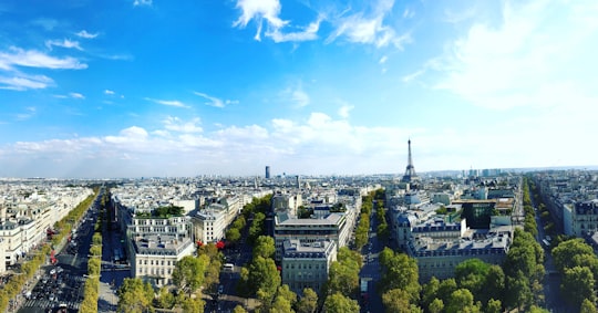 aerial view of city buildings during daytime in arc de triomphe France