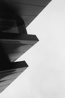 A striking black and white architectural structure symbolizing strength and modernity.