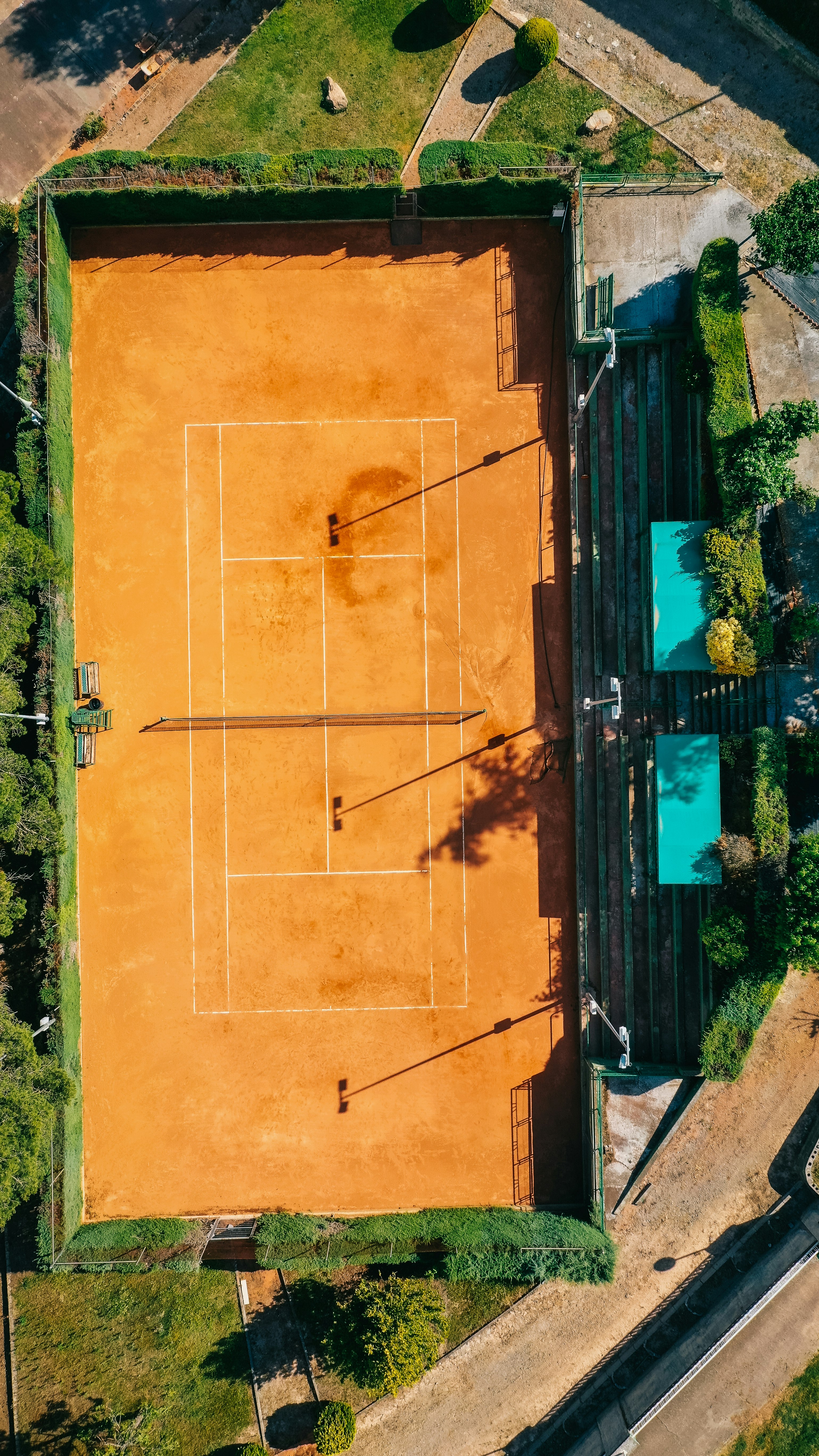 aerial view of brown field