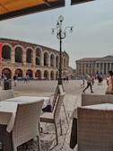View of the historic Verona Arena just steps from the apartment entrance
