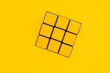 white and blue square illustration