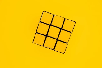 white and blue square illustration