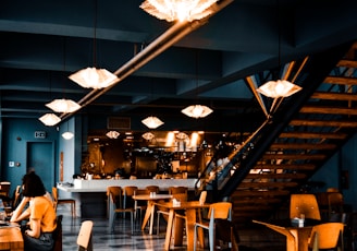 people sitting on chairs inside restaurant