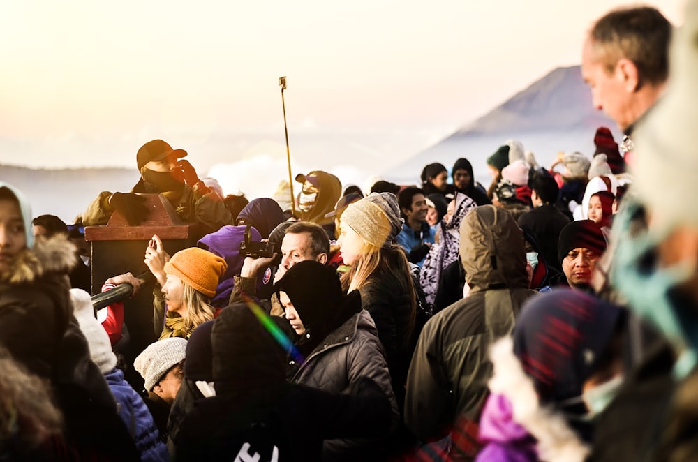 people in a field during daytime