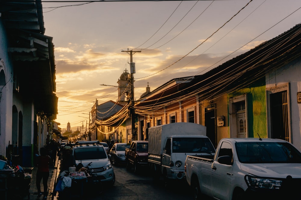 cars parked on side of road during daytime