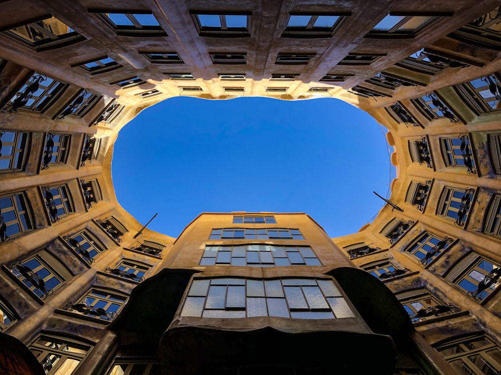 low angle photography of high rise building