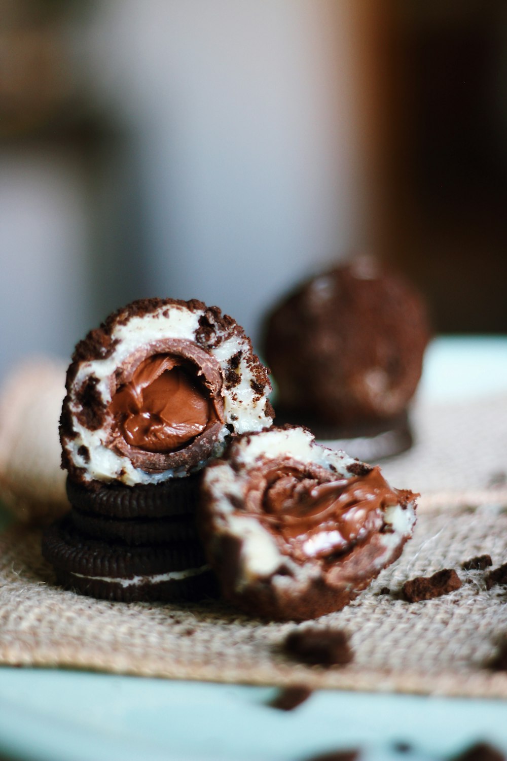 brown cookies on white textile