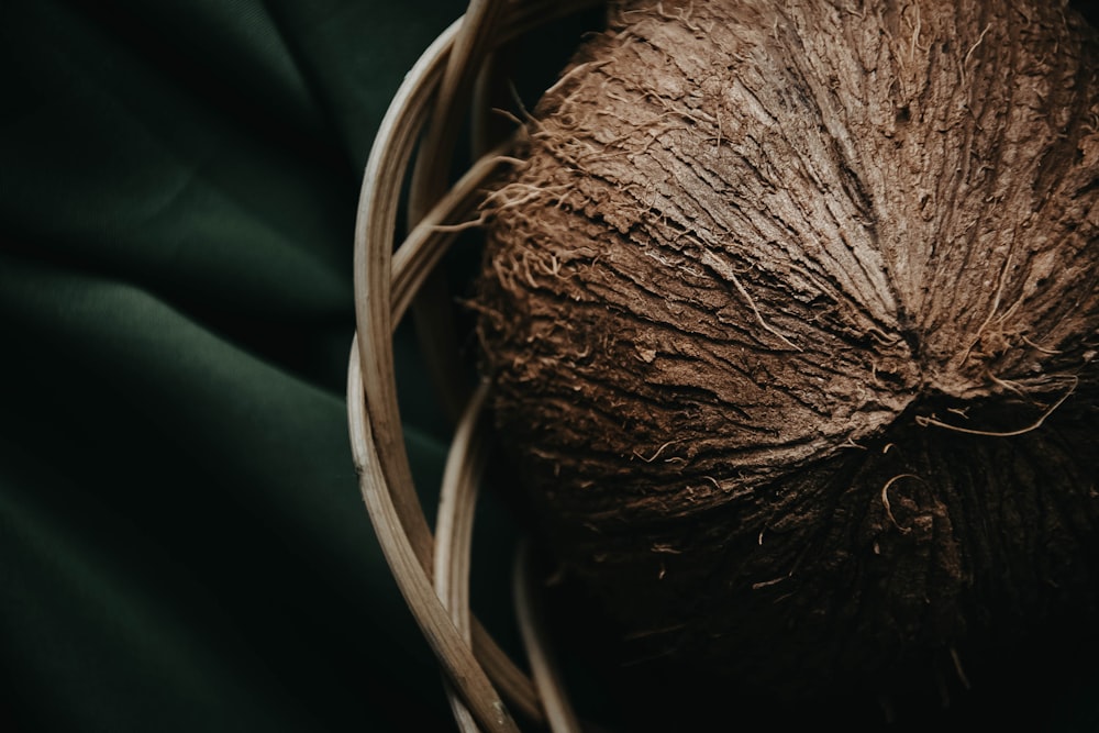 brown rope on black textile