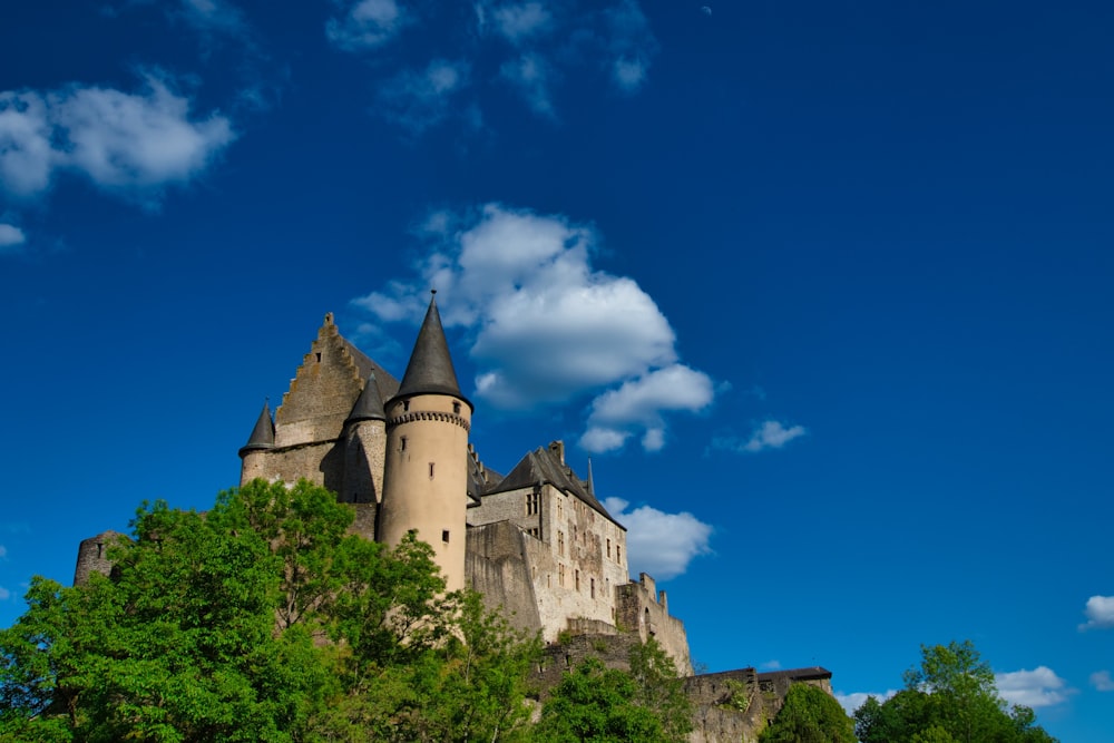 brown concrete castle under blue sky