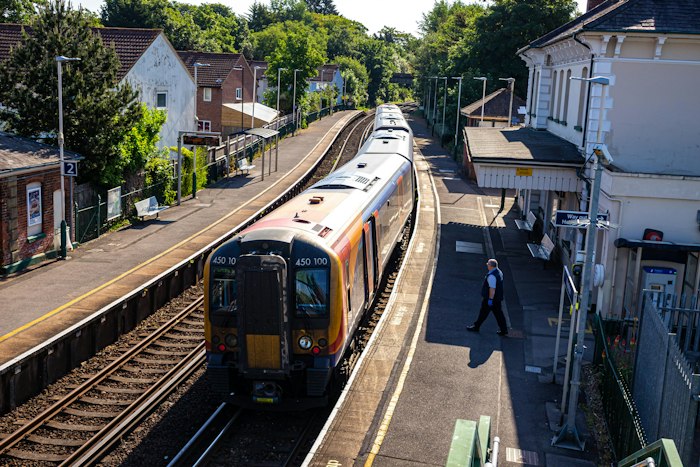 UK train station platform