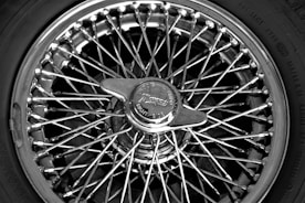 A balanced wheel ready for installation.