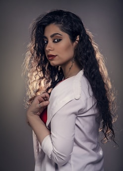 woman in white button up shirt