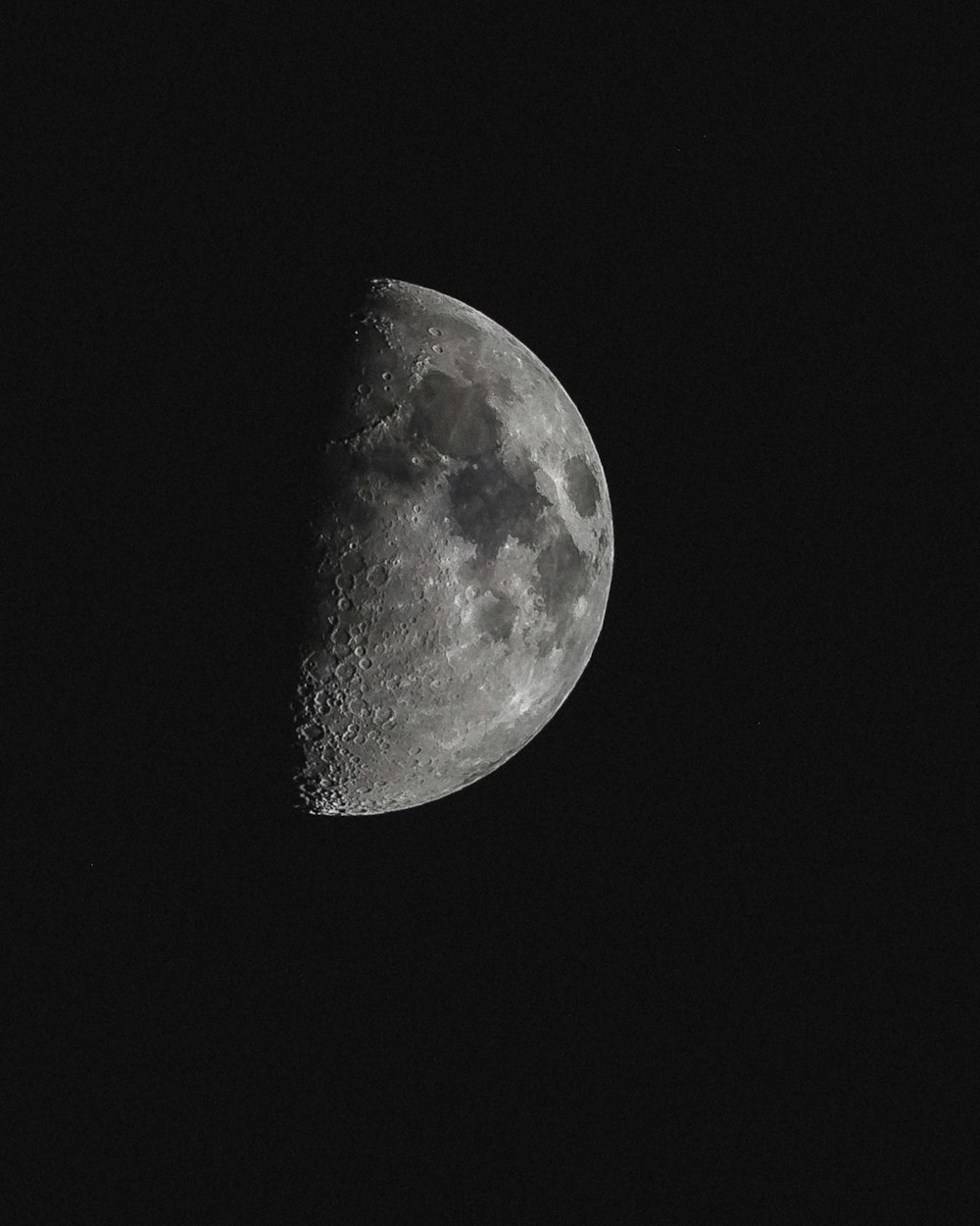 full moon in dark night sky