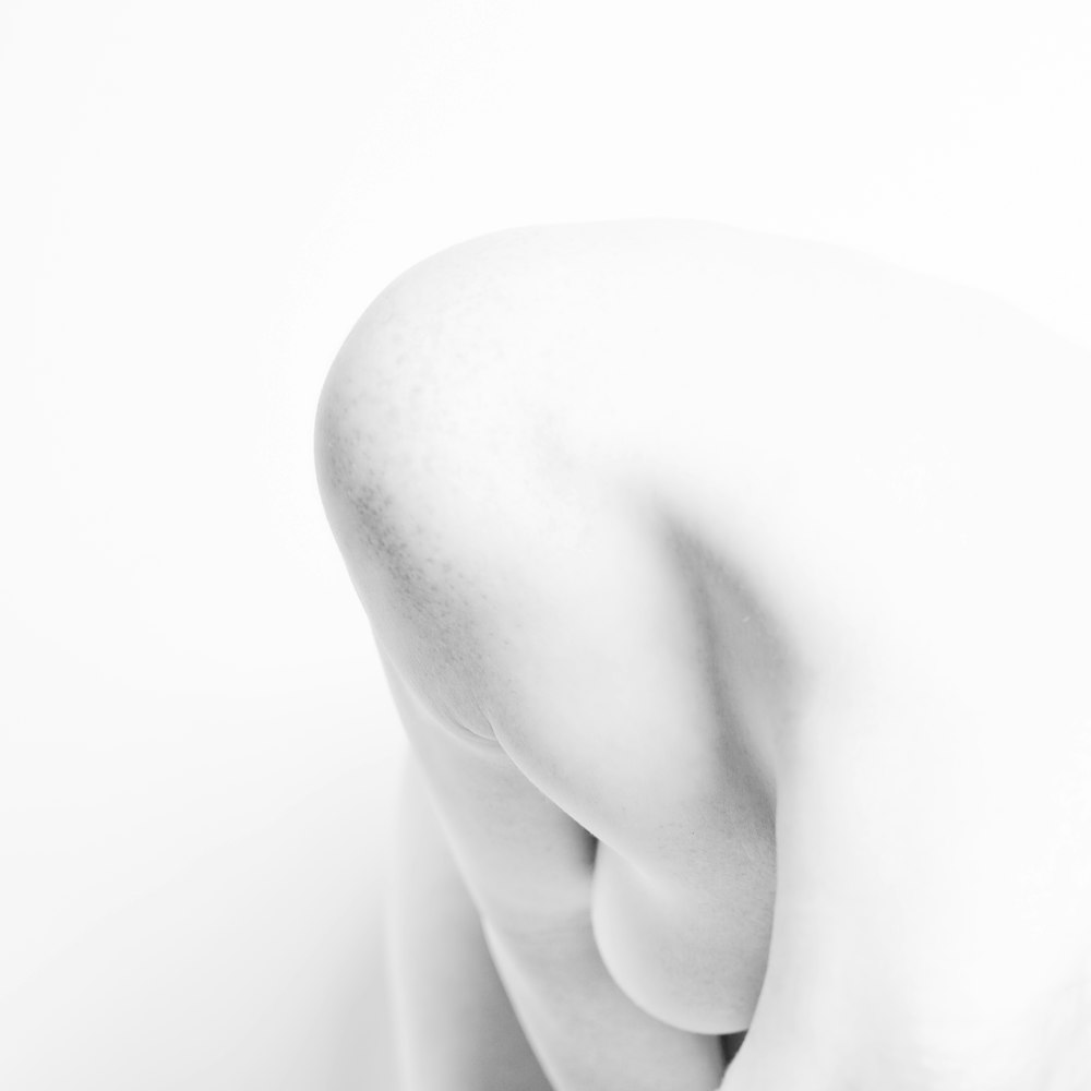 grayscale photo of naked woman