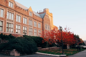 brown concrete building near green trees during daytime