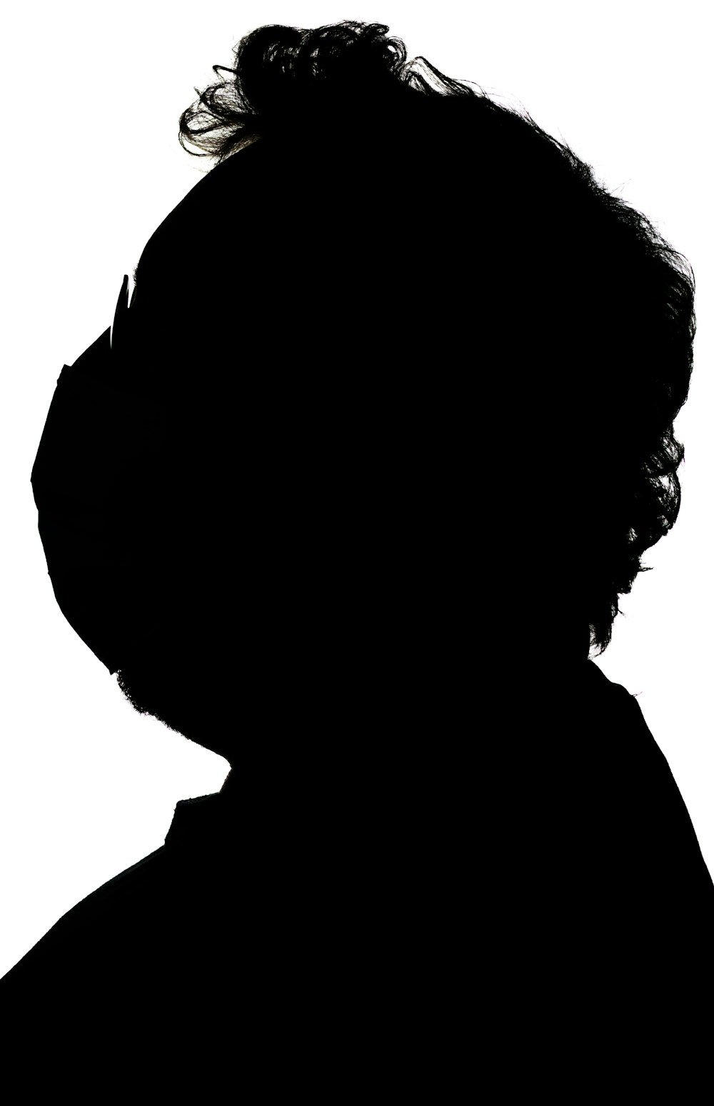 silhouette of person with black hair