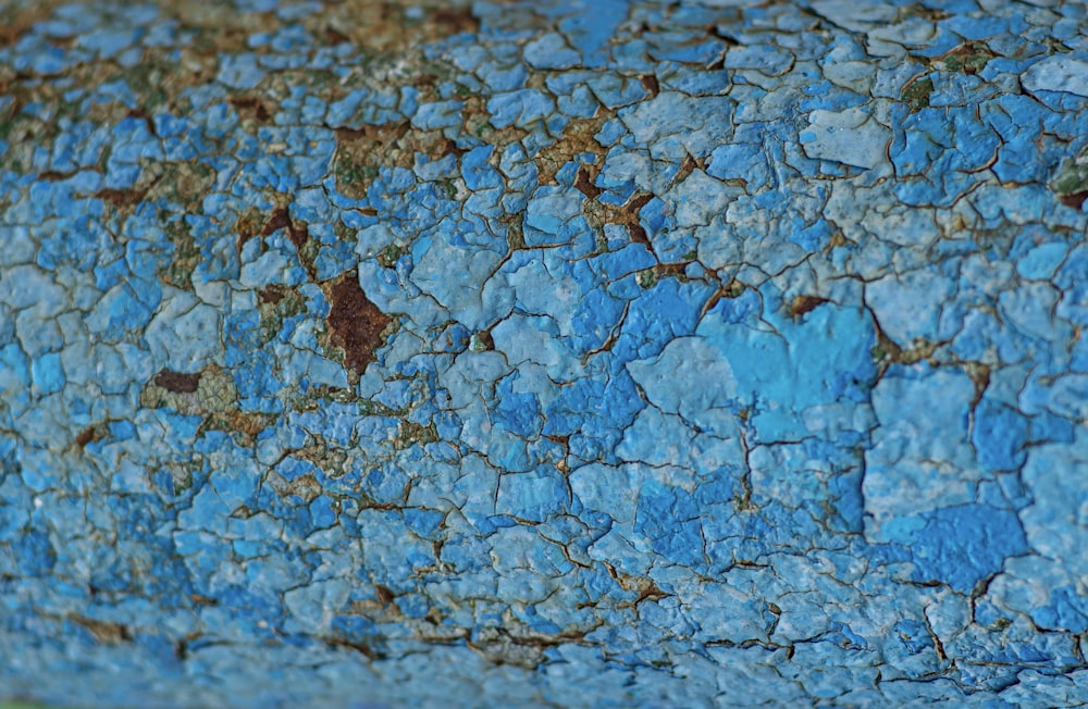 Muro de hormigón azul y blanco
