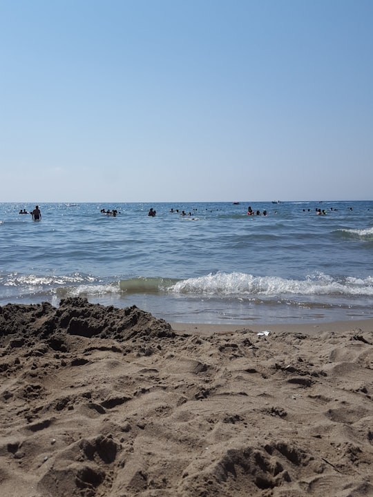 people on beach during daytime in Özdere Turkey