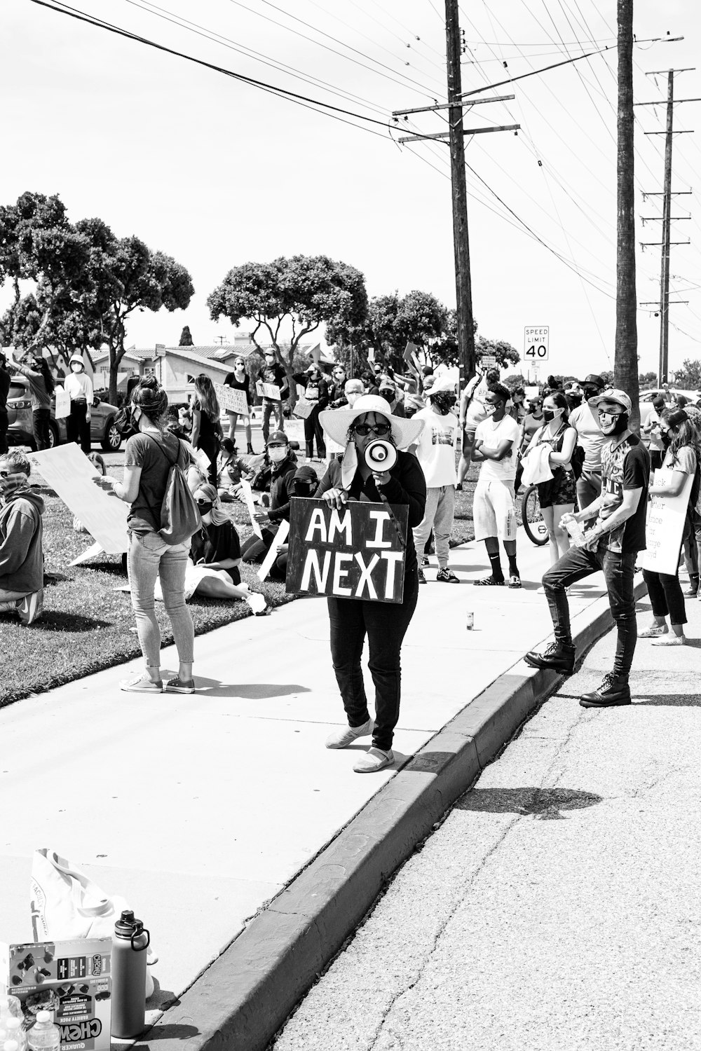 grayscale photo of people walking on street