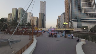 A vibrant mixed-use development area.