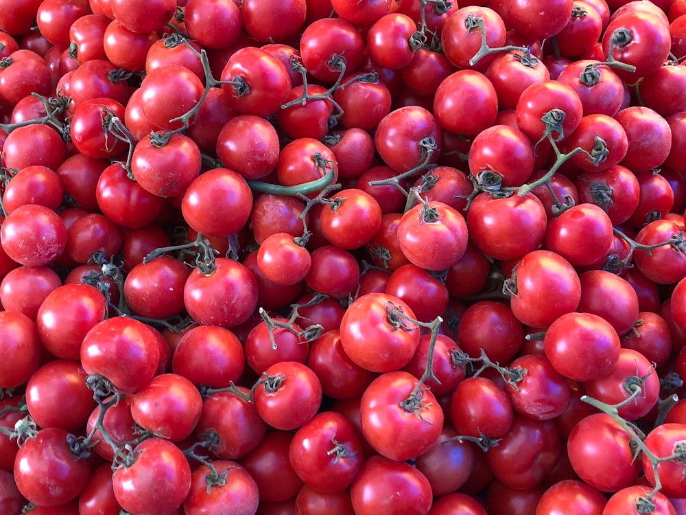 red cherry fruit on brown wooden table