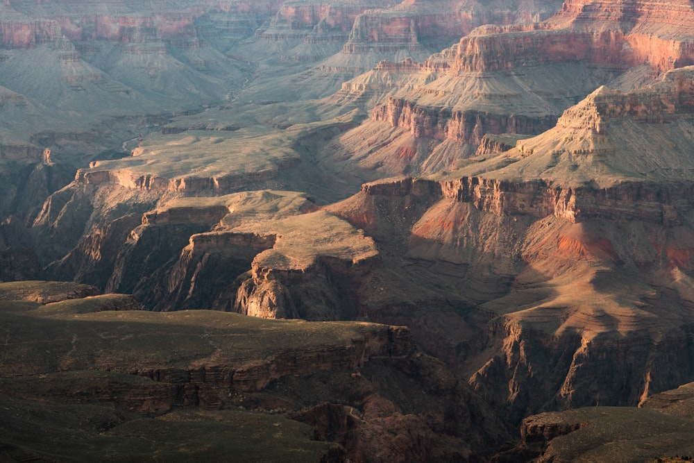 brown and gray rock formation