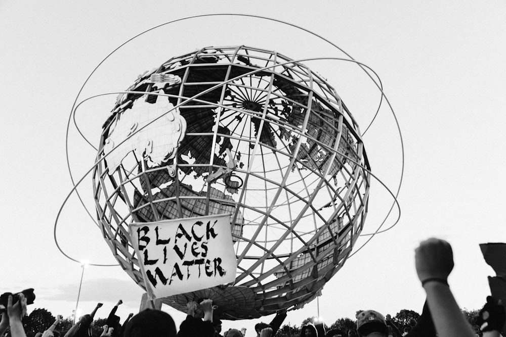 grayscale photo of ferris wheel