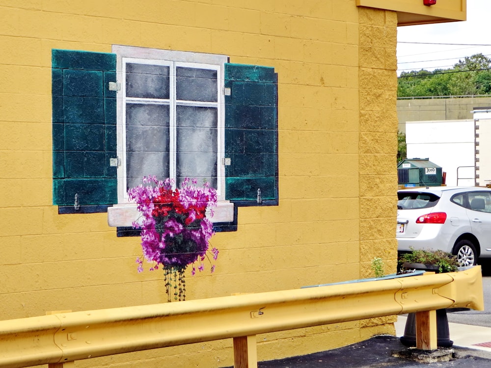 pink flower on window during daytime