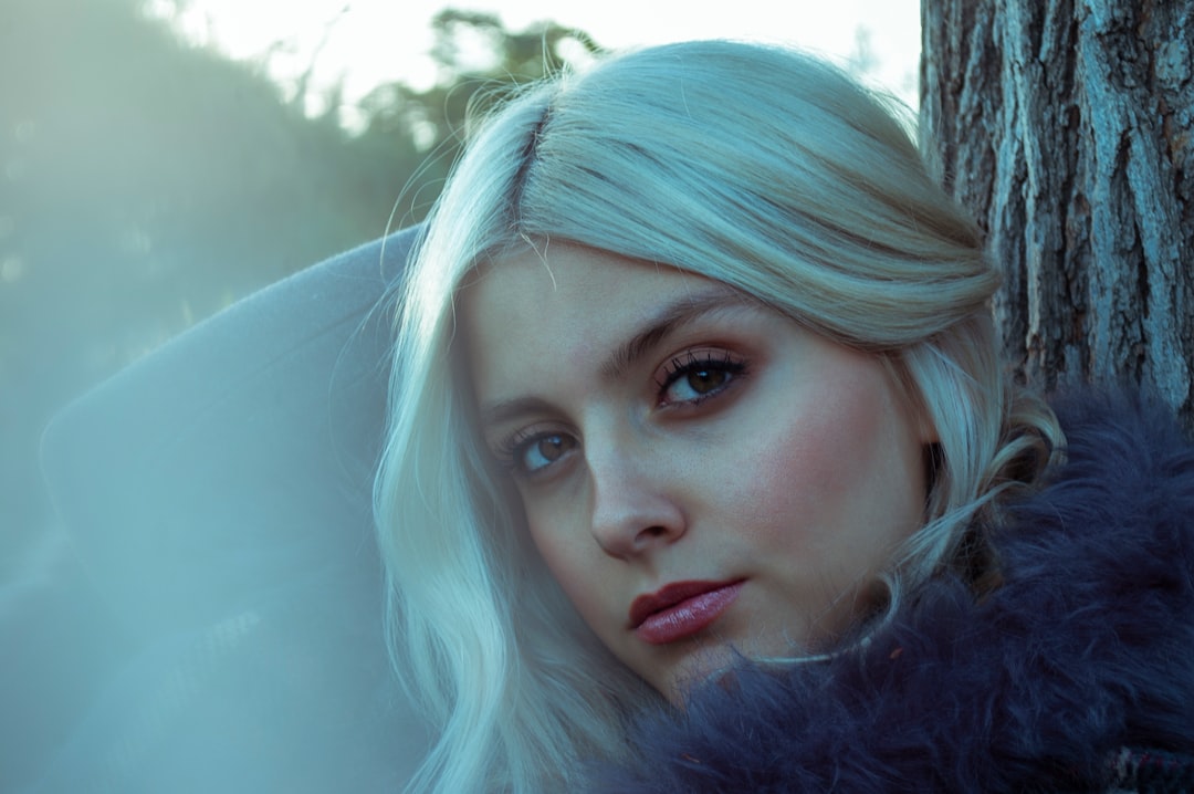 woman in black fur jacket