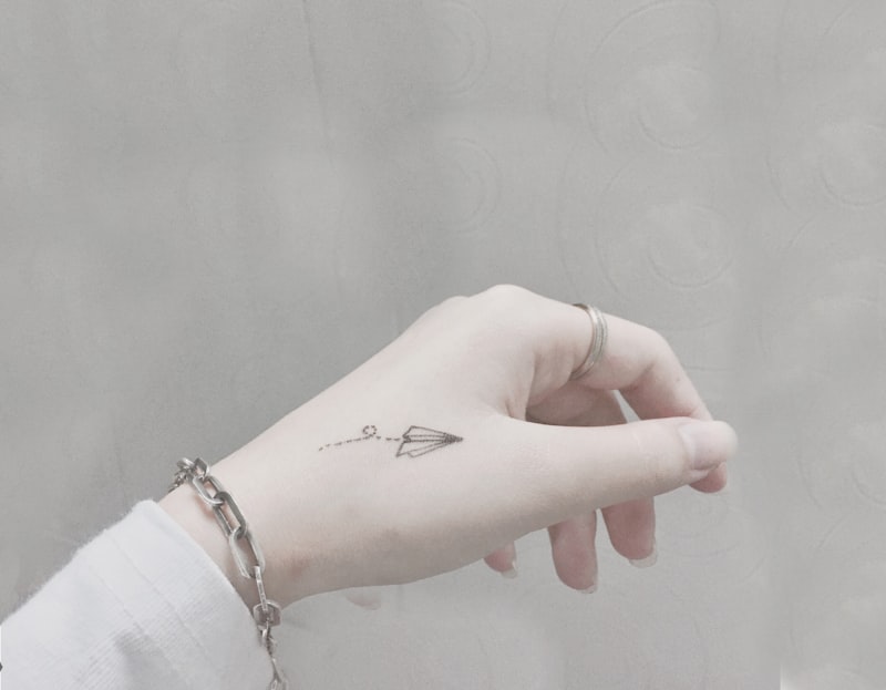 Hand, micro lettering