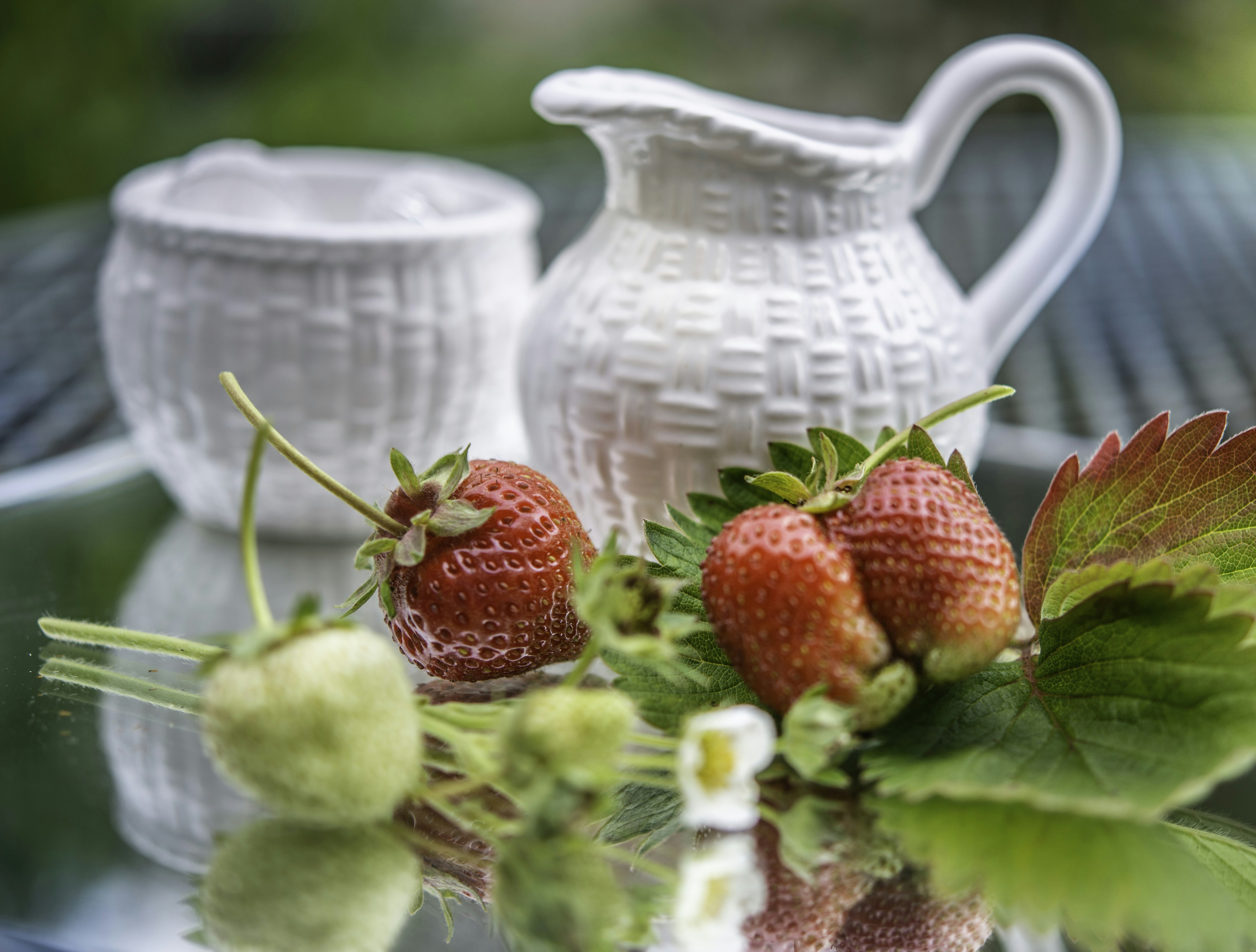 Home grown strawberries from the garden.