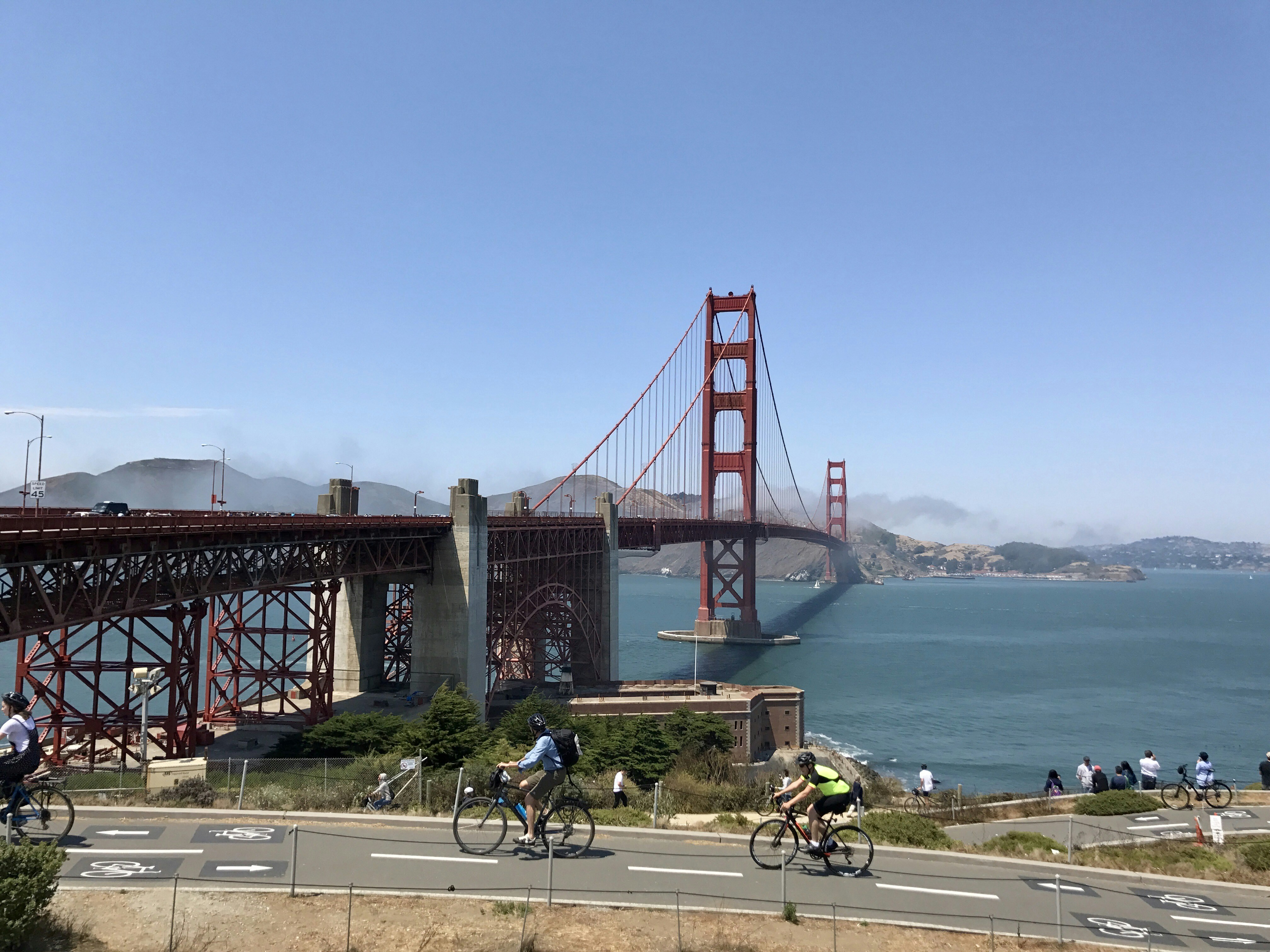 Attraversare il Golden Gate Bridge in bici