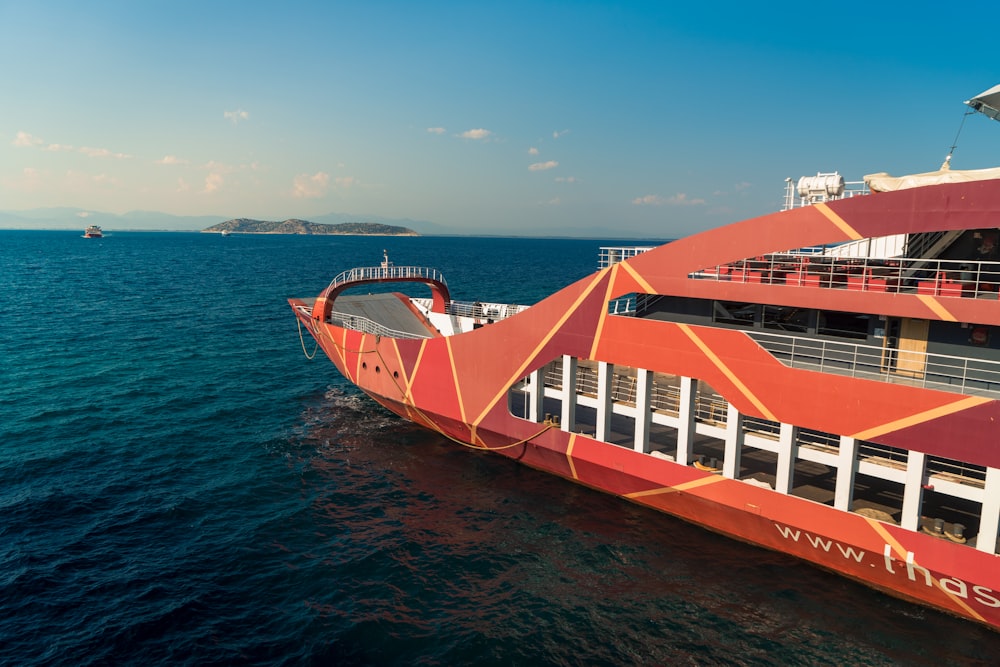 brown and white ship on sea during daytime