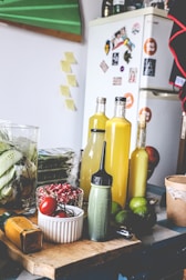 A vibrant kitchen scene with ingredients ready for fermenting using koji.