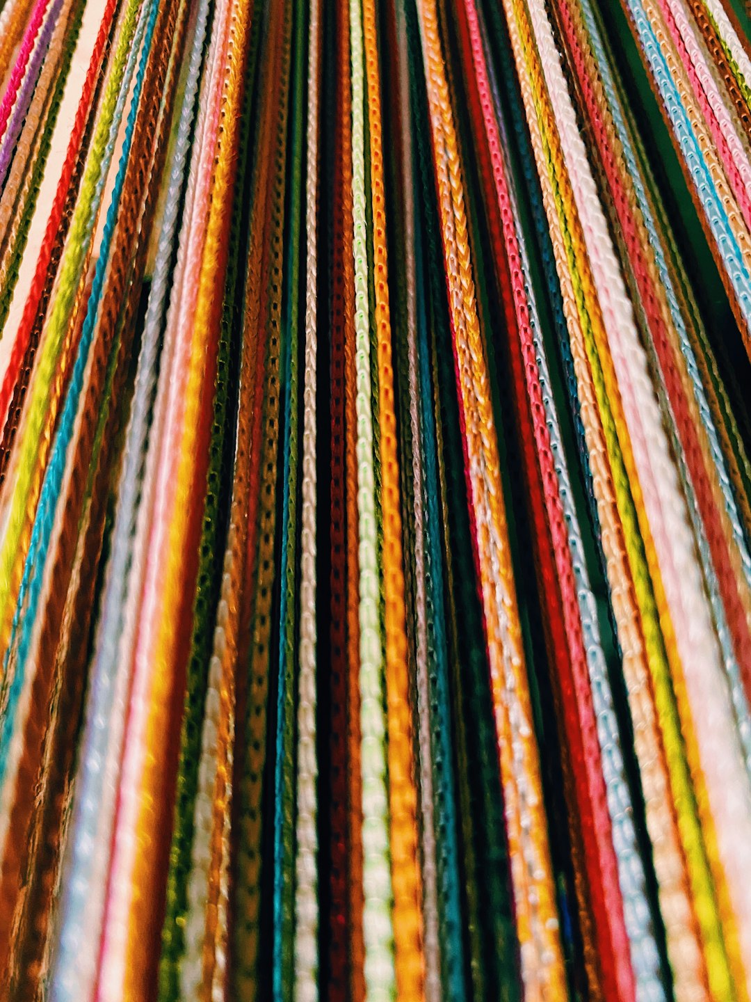  red yellow green and blue textile thread