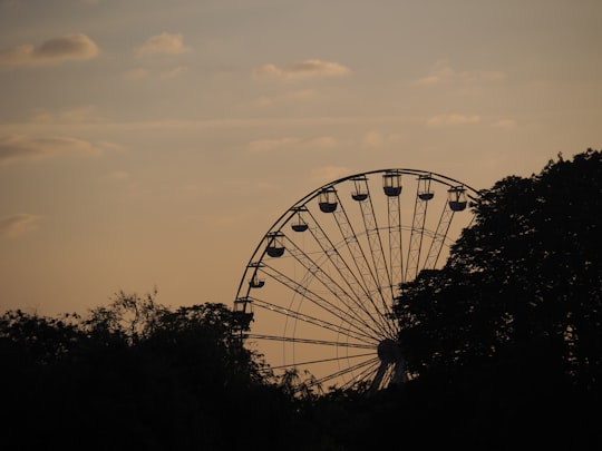 silhouette of ferris wheel during sunset in Vincennes France