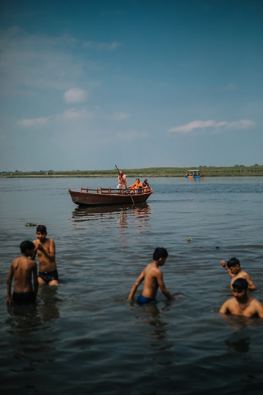 people in the beach during daytime in Vrindavan India