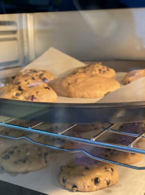 brown cookies on stainless steel tray