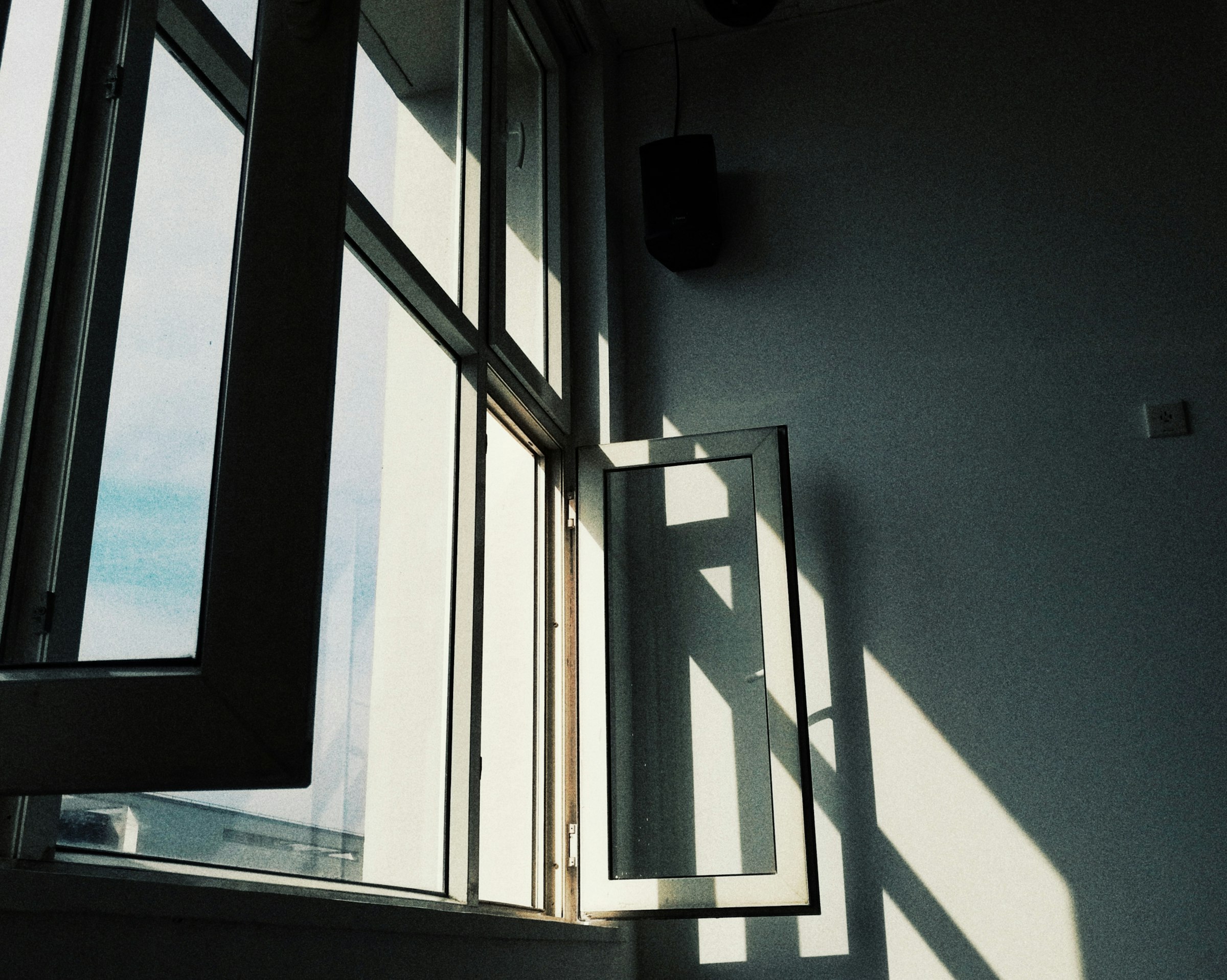 Tilt-and-turn window swung fully open in the turn position