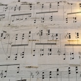 musical notes on white paper